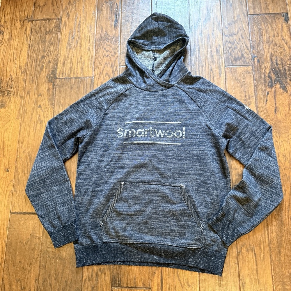 Smartwool Intraknit Merino Wool Hoodie Unisex Large Gray Pullover Discontinued